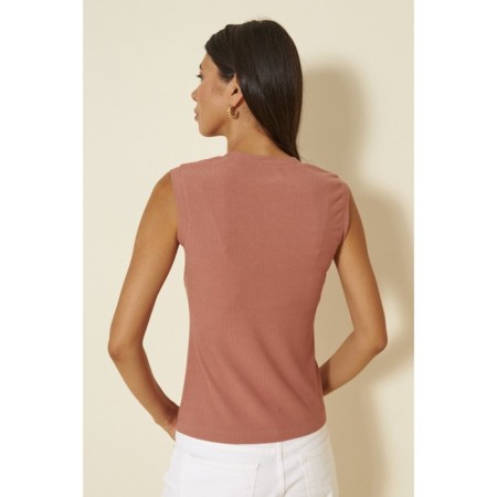 Female T -shirt Eliseeva Olesya, size 54, brown color-1