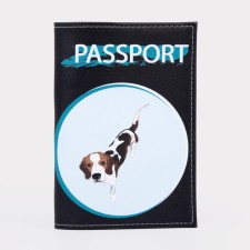 Cover for passport, black color