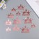 Stick paper, plastic "Crown" pink shine set 12 pcs 3 sizes