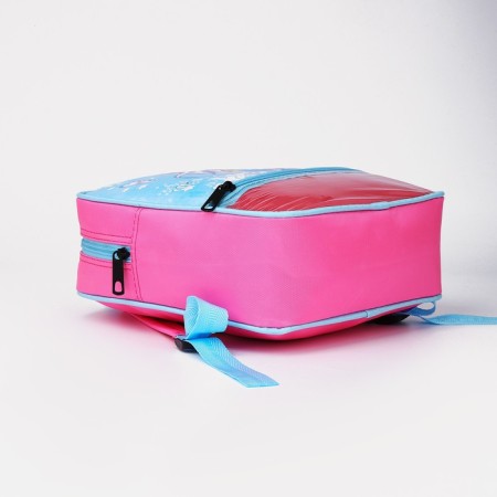 Baby backpack on lightning, 1 outer pocket, insert mix, pink color-6