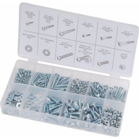 Set of metric nuts and bolts service key, 347 items
