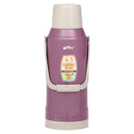 Thermos 2 l, with a glass flask, retains heat 12 hours, lilac