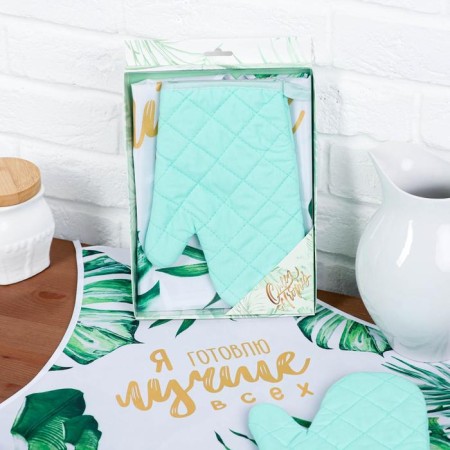 Queen of tropics set (kitchen apron and tack)-1