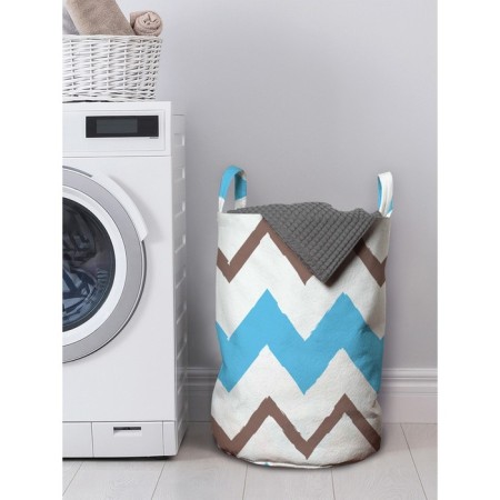 Basket for storing things "Multi -colored zigzags", size 35x50 cm