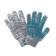 Garden gloves, x/b, knitting grade 10, 6 threads, size 9, with PVC dots, gray, Greengo