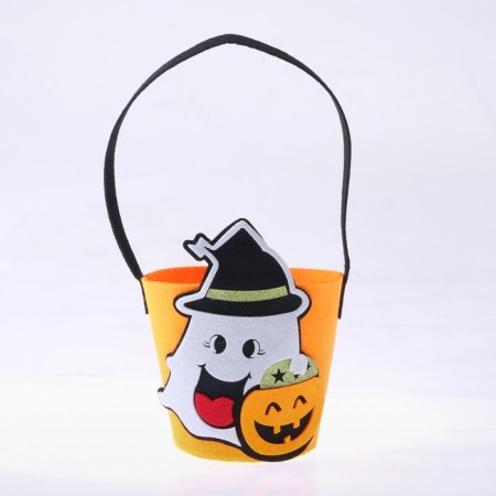 Decorative basket "Ghost and pumpkin", 12.5x12.5x25 cm-3