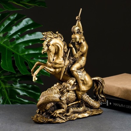Figure "George the Victorious" gold, 25x27x37cm
