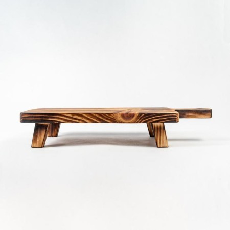 The board is cutting, for feeding on legs made of natural cedar MAGISTRO, 38 × 17 × 6.5 cm, burned-4