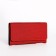 Women's wallet on the button, red color