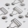 Fasteners for overalls, with buttons, 38 mm, 10 pcs, silver color