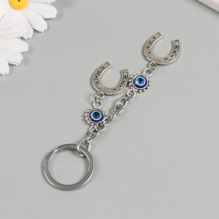 Keychain from the evil eye Metal "two horseshoes" 9 cm-2