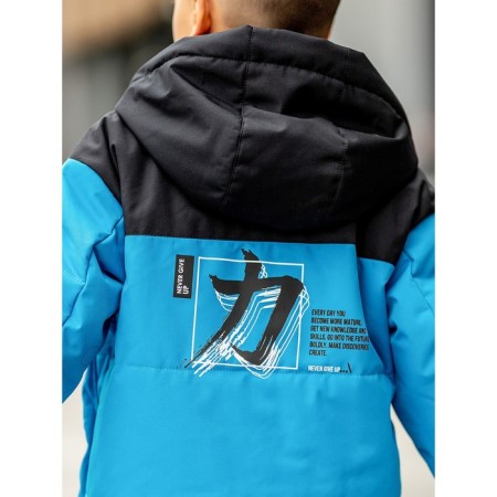 Jacket for a boy, height 128 cm, the color of heavenly blue-5