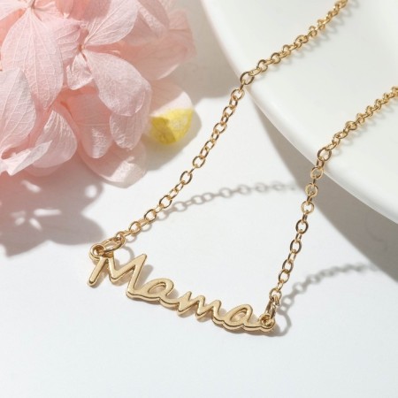 Pendant "mom", color gold, 49 cm