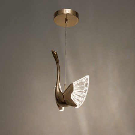 Bayerlux lamp "Swan" LED 12W gold 24x15.5x22-110 cm-4