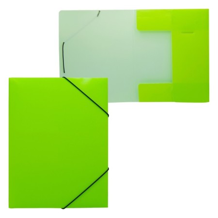 A4, 500 μm elastic band, calligrata "neon", spine 30 mm, neon, salad