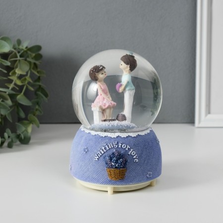 Souvenir Polystone Water Ball Light, Music "First Love" MIX 10x10x14.5 cm-1