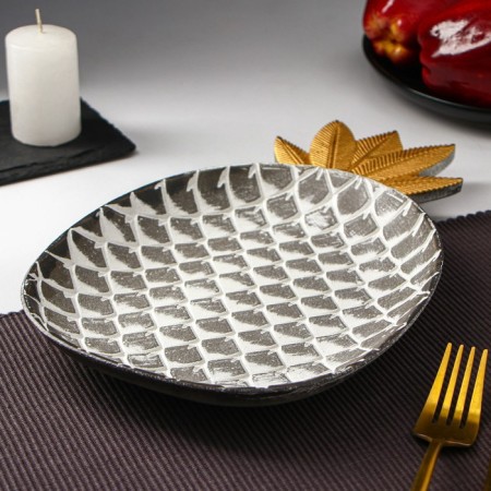 Fruit dish Vintage, 30 × 19 × 2 cm, gray color-1