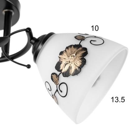Chandelier "Arya" 2he27 40W black 47x26 cm-5