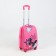 Small suitcase 18 "on a zipper, pink color