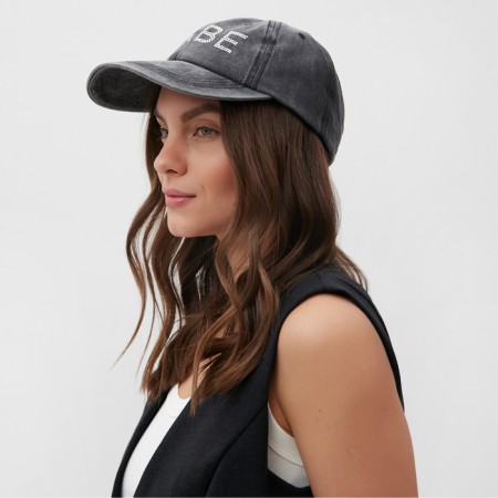 Women's cap with rhinestones Mist Babe, Black, p. 56-58-2