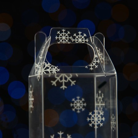 Folding box from PVC 4 x 4 x 8 cm "Festive mood"-2