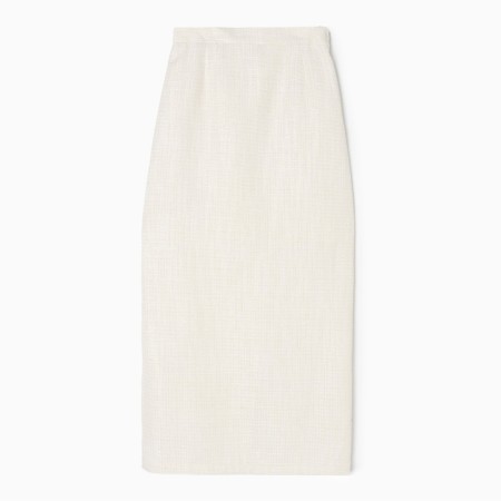Maxi skirt Women's tweed MIST R.44, Milk-9