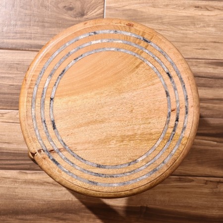 Coffee table 45x45x50 cm, man’s tree, inlaid with bone-2
