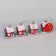 Decoration Christmas tree "Fairytale House" (set 4 pcs) 5x6 cm, red