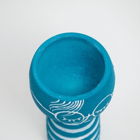 Binomik vase Biryuza with painting, 20.5cm-4
