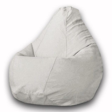 The hand-bag “Pear” is positive Modus, size XL, diameter 95 cm, height 125 cm, velor, gray color gray