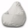 The hand-bag “Pear” is positive Modus, size XL, diameter 95 cm, height 125 cm, velor, gray color gray
