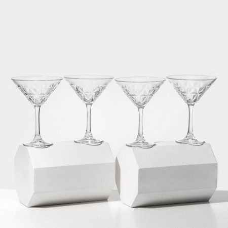 Set of glass glasses Estrella, 210 ml, 4 pcs