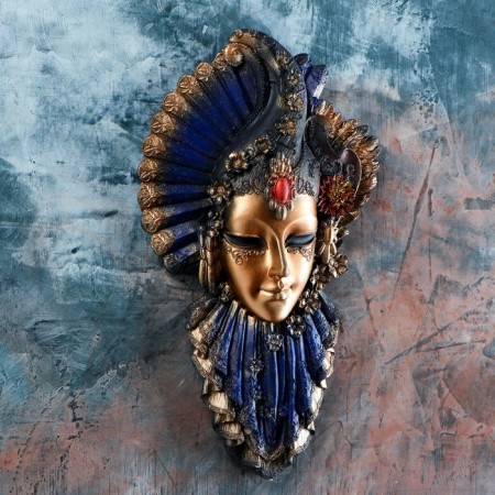 Venetian mask "Rubin" gold, 32cm mix-9