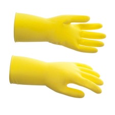 Latex reusable gloves, m, yellow