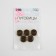 A set of buttons, 4 punctures, d = 18 mm, 5 pcs, graphite/gold color