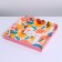 Cookie box, confectionery packaging with PVC lid, “live bright”, 13 x 13 x 3 cm
