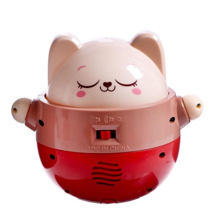 Musical Nevalyashka New Year's "My cat", sound effects, pink color-1