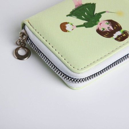 Lightning wallet, card for cards, for coins, green color-3