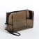 Cosmetic bag with lightning, black/transparent color