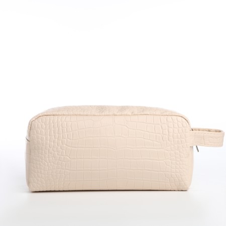 Cosmetic bag with zipper, dairy color-1