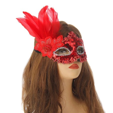 Carnival mask "Lady", with a pen, color mix