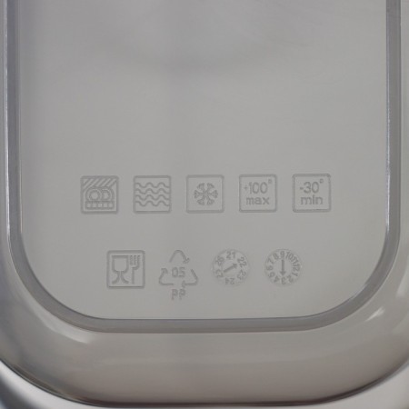 A set of containers for bulk products "Respect", 3 pcs, 0.8 l, 1.3 l, 2.3 l, graphite color-8