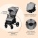 Stroller walking children's maxima (indigo), removable bumper, color light gray