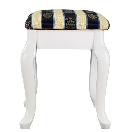 Retro banquet with a white drawer, 550x330x430, Blue strip-3