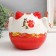 Souvenir Ceramics "Red cat manki-nako with bells" 12.5x16.5x14 cm