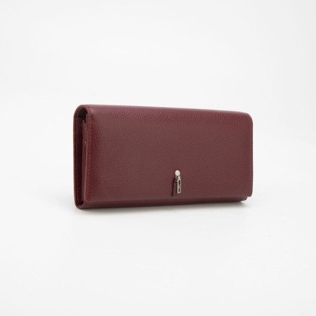Women's wallet on magnets, burgundy color