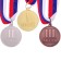 Prize medal 066 diam 3.5 cm. 2 place. Color ser. With a ribbon