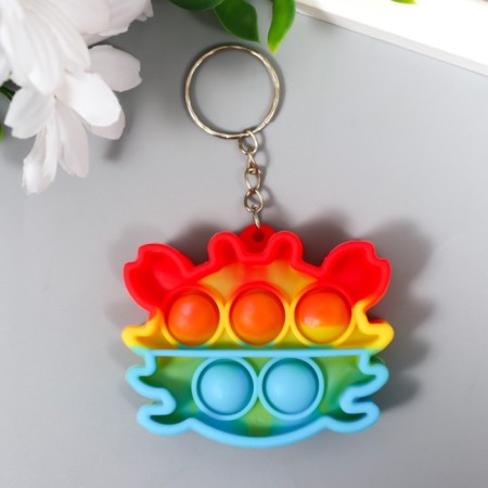 Trick Rubber Antistress (endless pimpa) "Multi -colored" MIX 5x6x1.3 cm