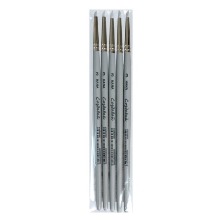Brush-glass Silicon "Peak", Hana Create No. 3 (exhibition length 7 mm), short dull handle-3
