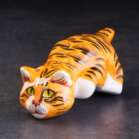 Porcelain figurine "Cat Barsik Red", 20 cm-2